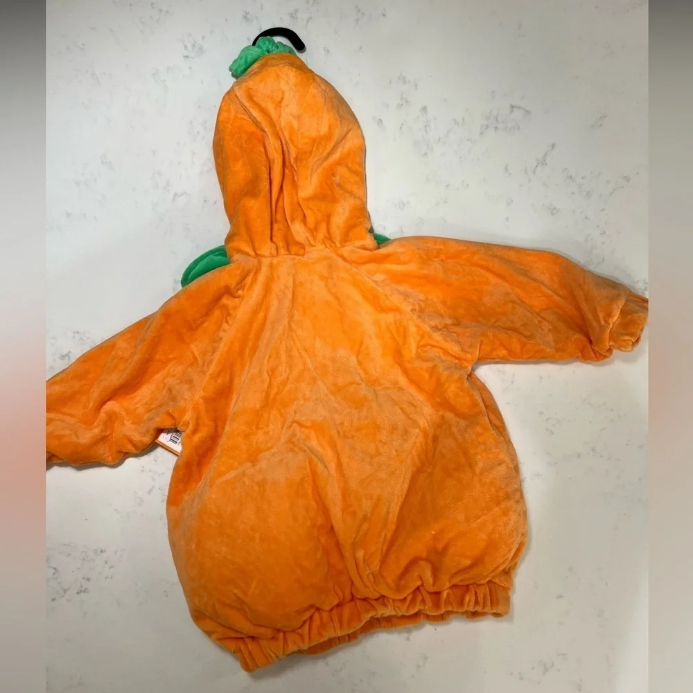Playful Pumpkin Costume for Kids - Orange and Green